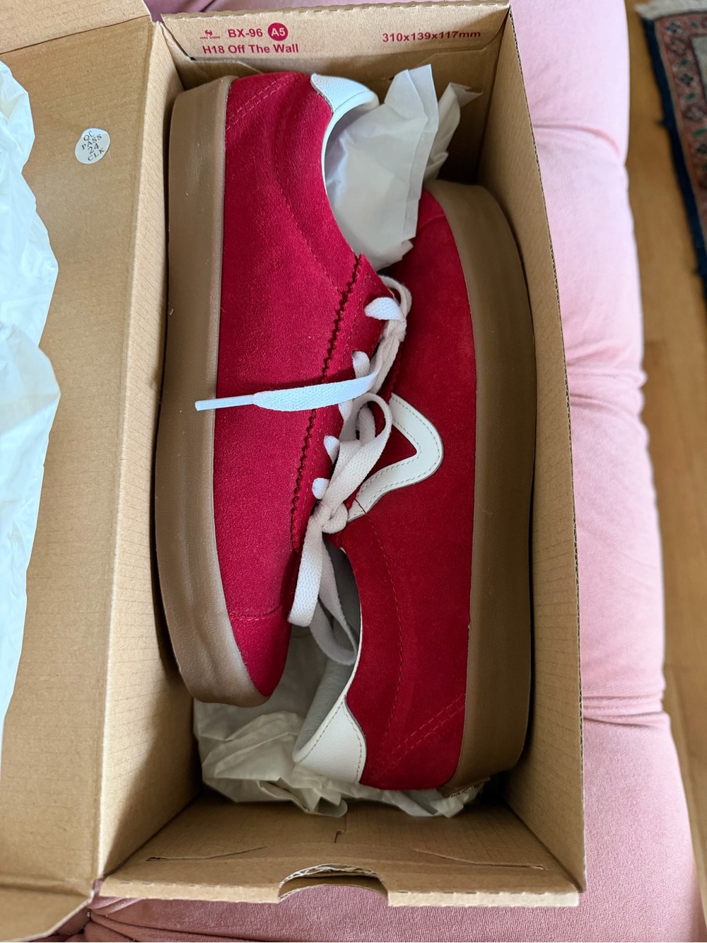 Burgundy Low Sport Suede Vans Sneakers - Picture 4 of 10